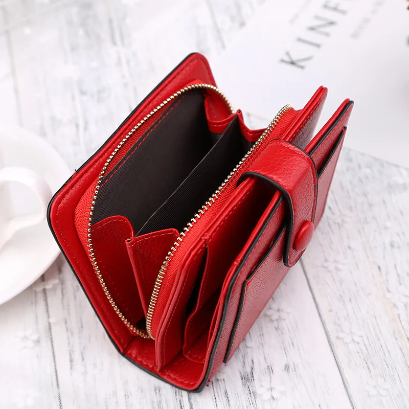 red leather wallet