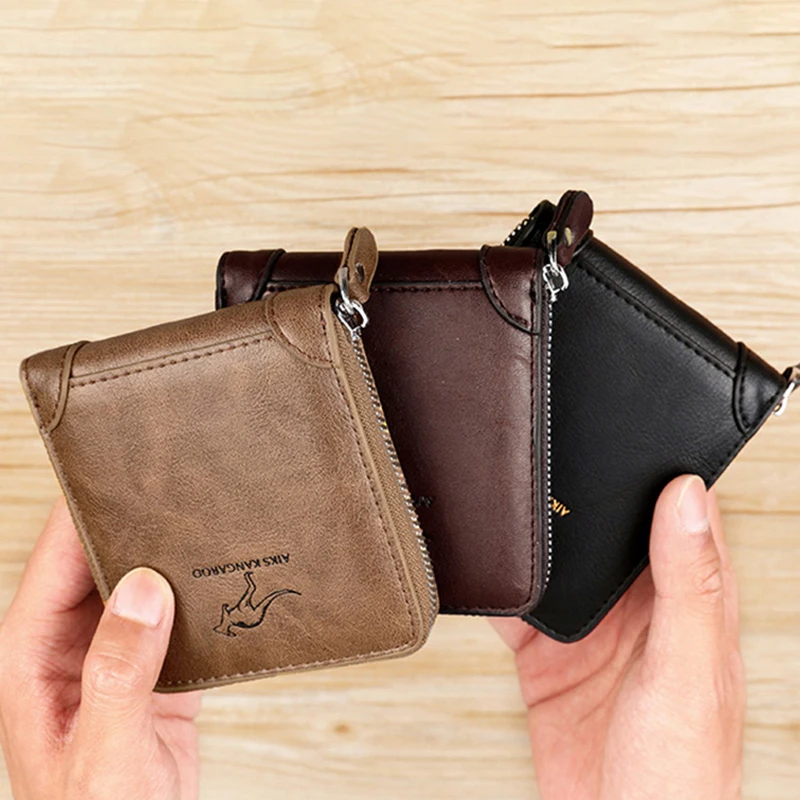 mens zipper wallet