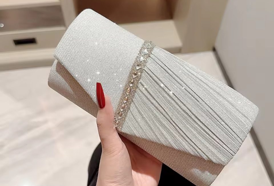 silver clutch purse