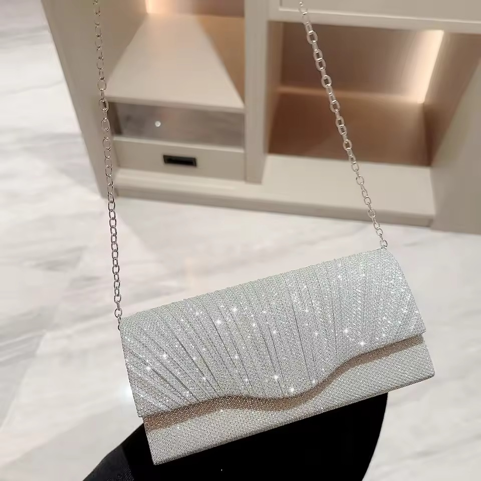 silver clutch purse