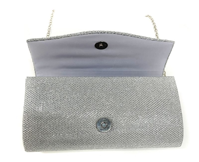 silver clutch purse