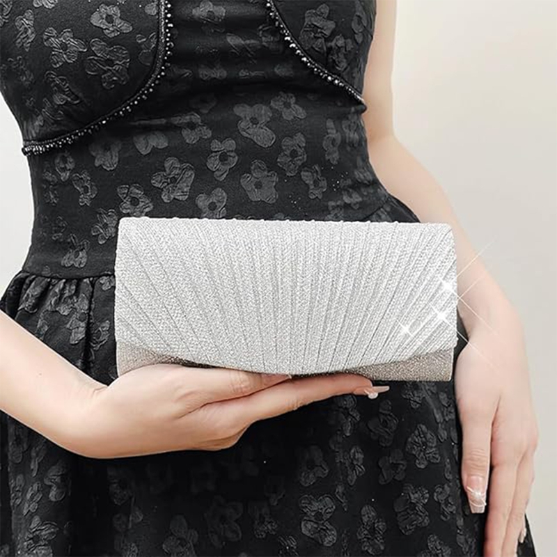 silver clutch purse